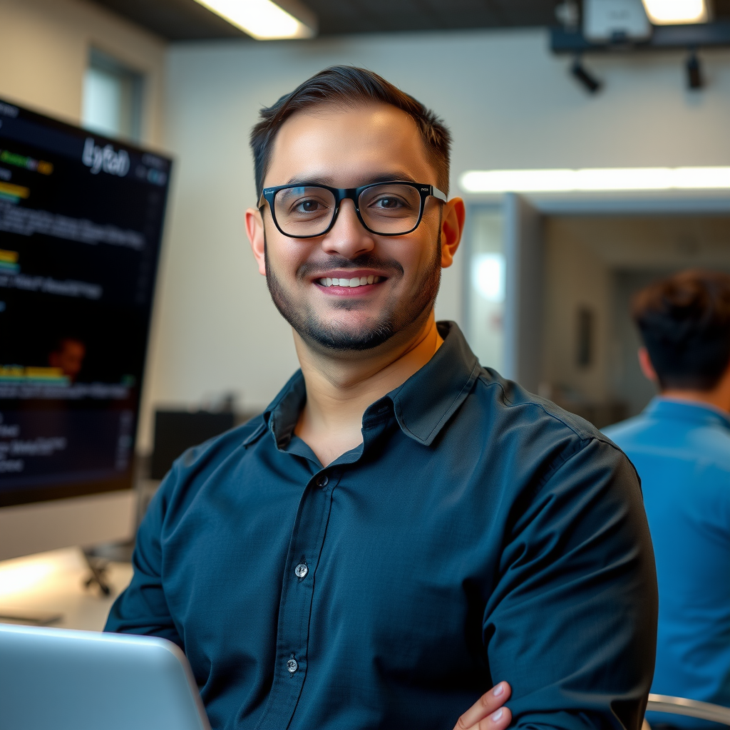 Marcus Rodriguez, Lead Software Architect at Phantom Project, professional portrait of experienced software engineer in modern tech environment